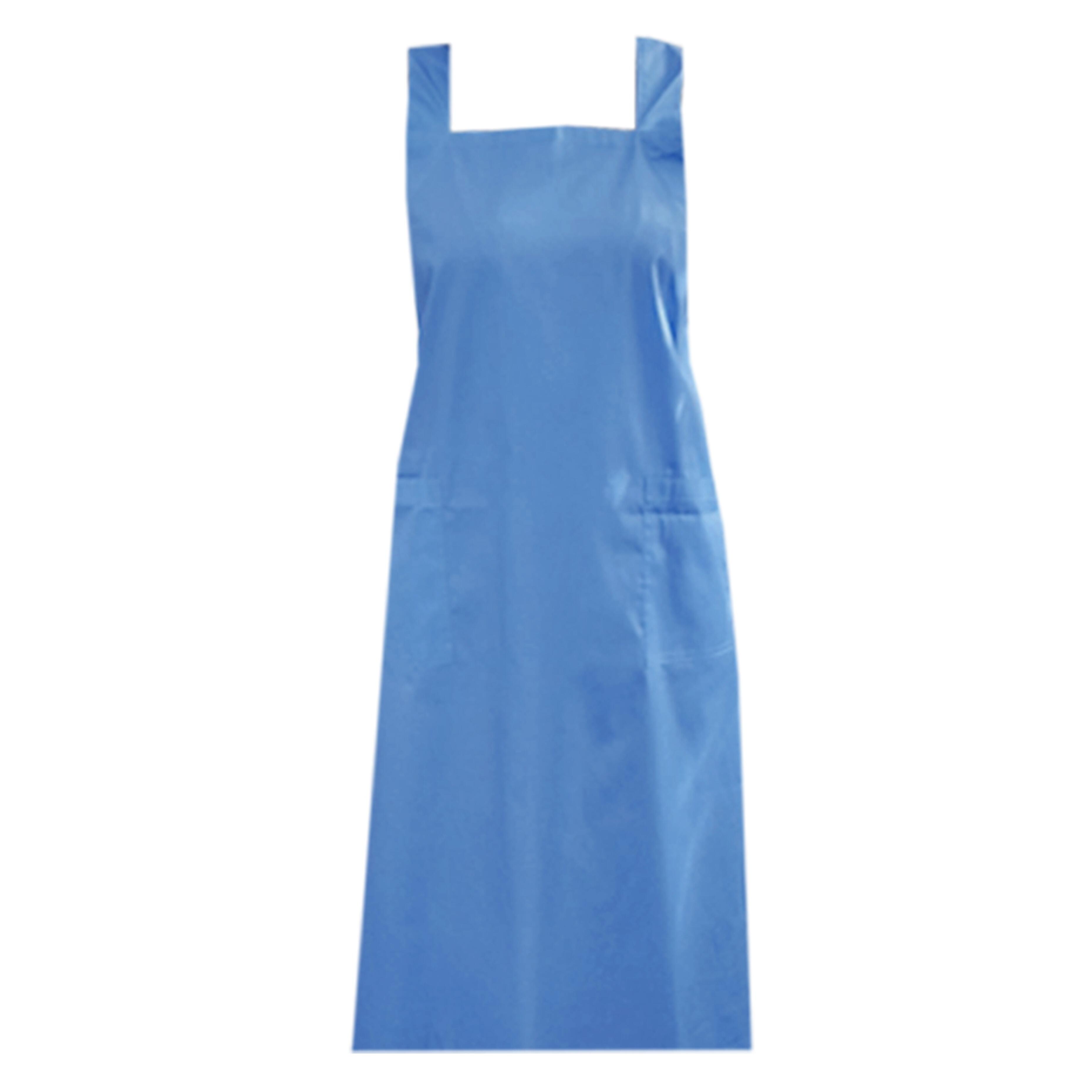 Personalised Cross Back Apron Pockets Light Blue