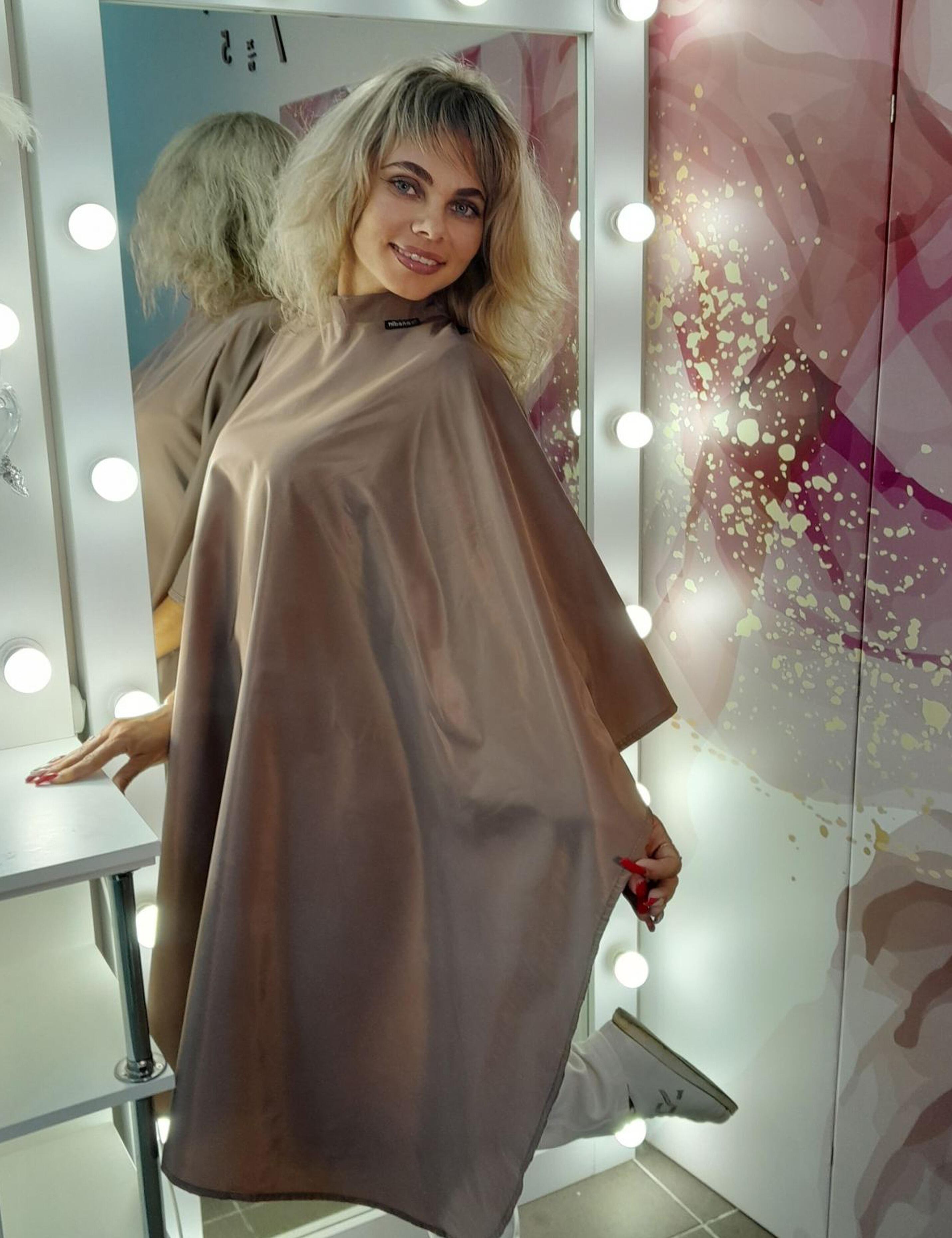 Custom Hairdressing Gown  Coffee
