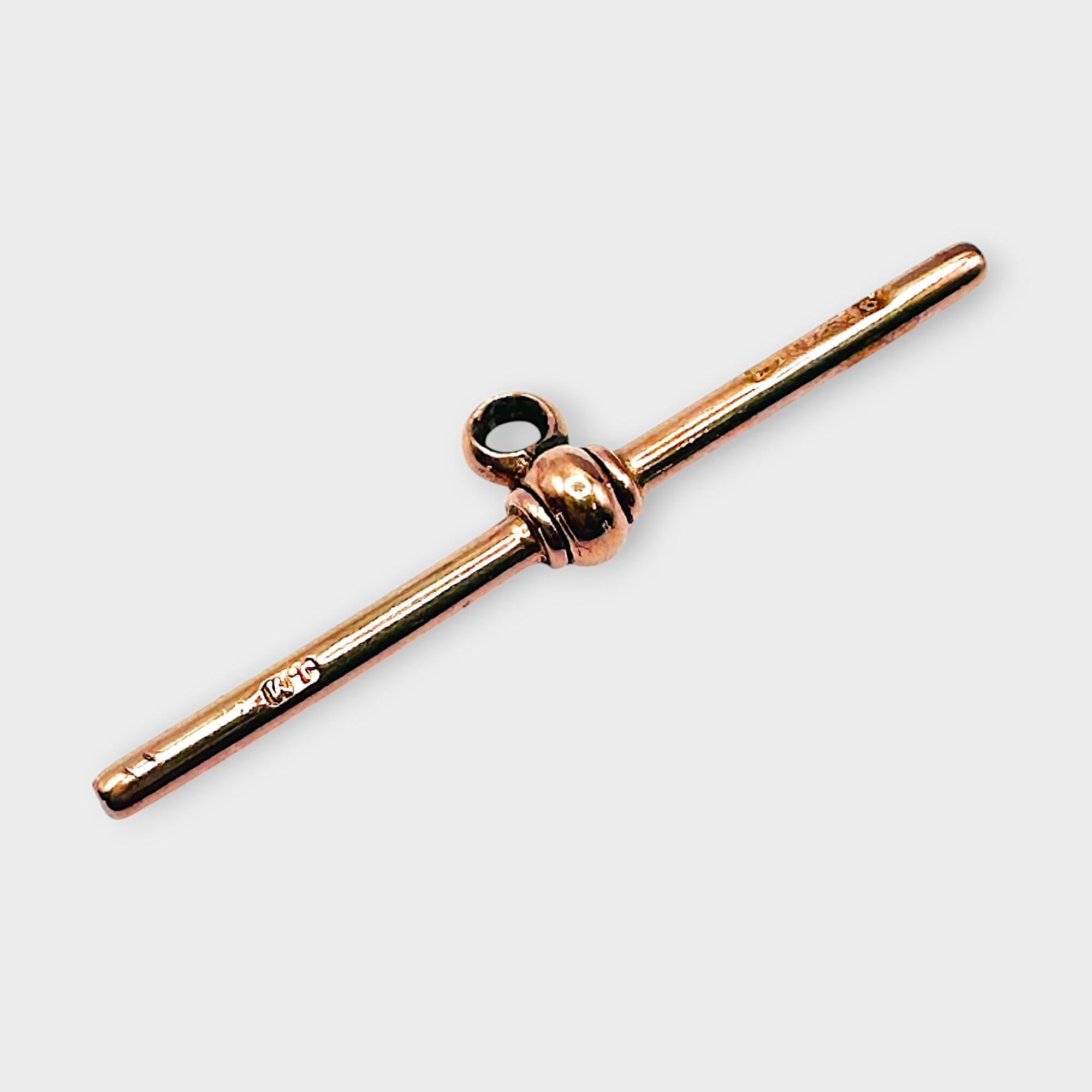 Edwardian 9ct Rose Gold T bar Timeless Elegance Style Edwardian 9ct Rose Gold T bar Timeless Elegance Style