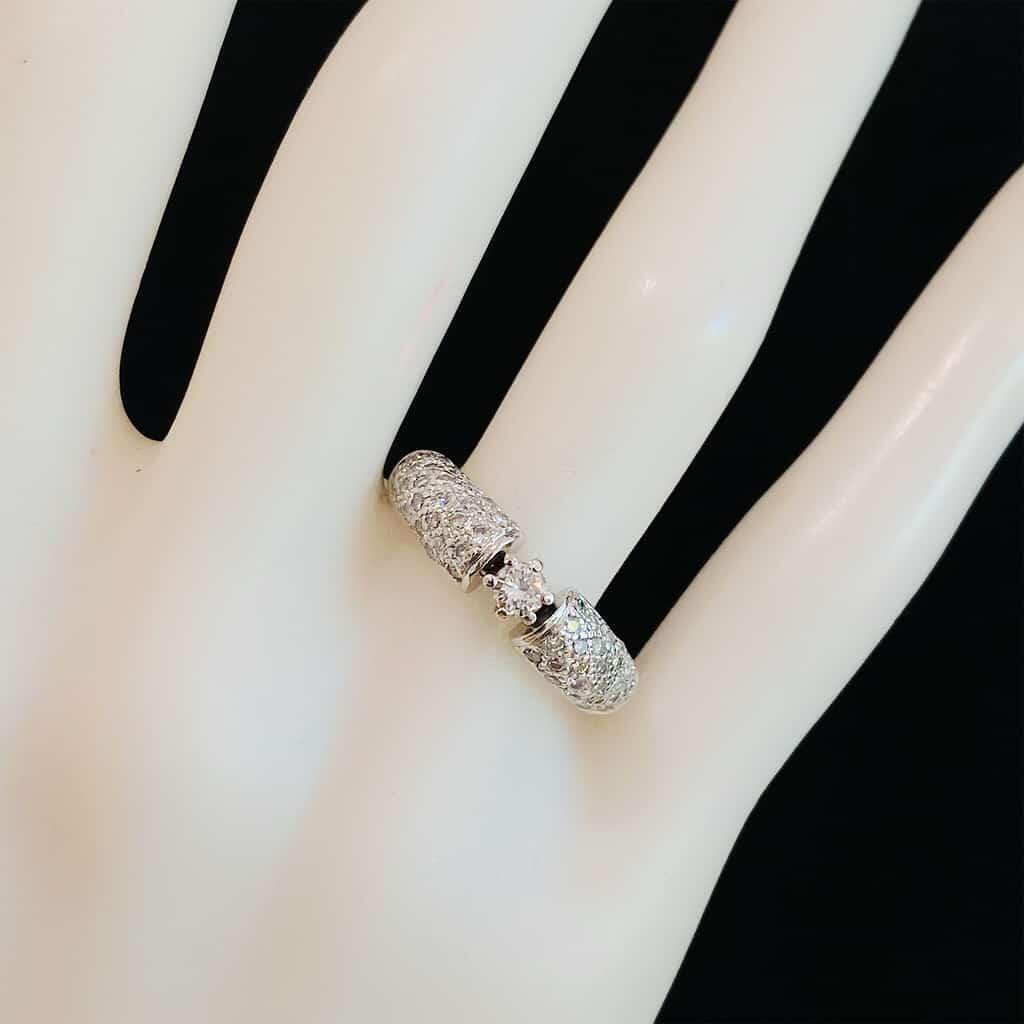 Vintage Diamond Engagement Ring in 18ct White Gold, Size O 1/2, 0.70ct Total Carat Weight