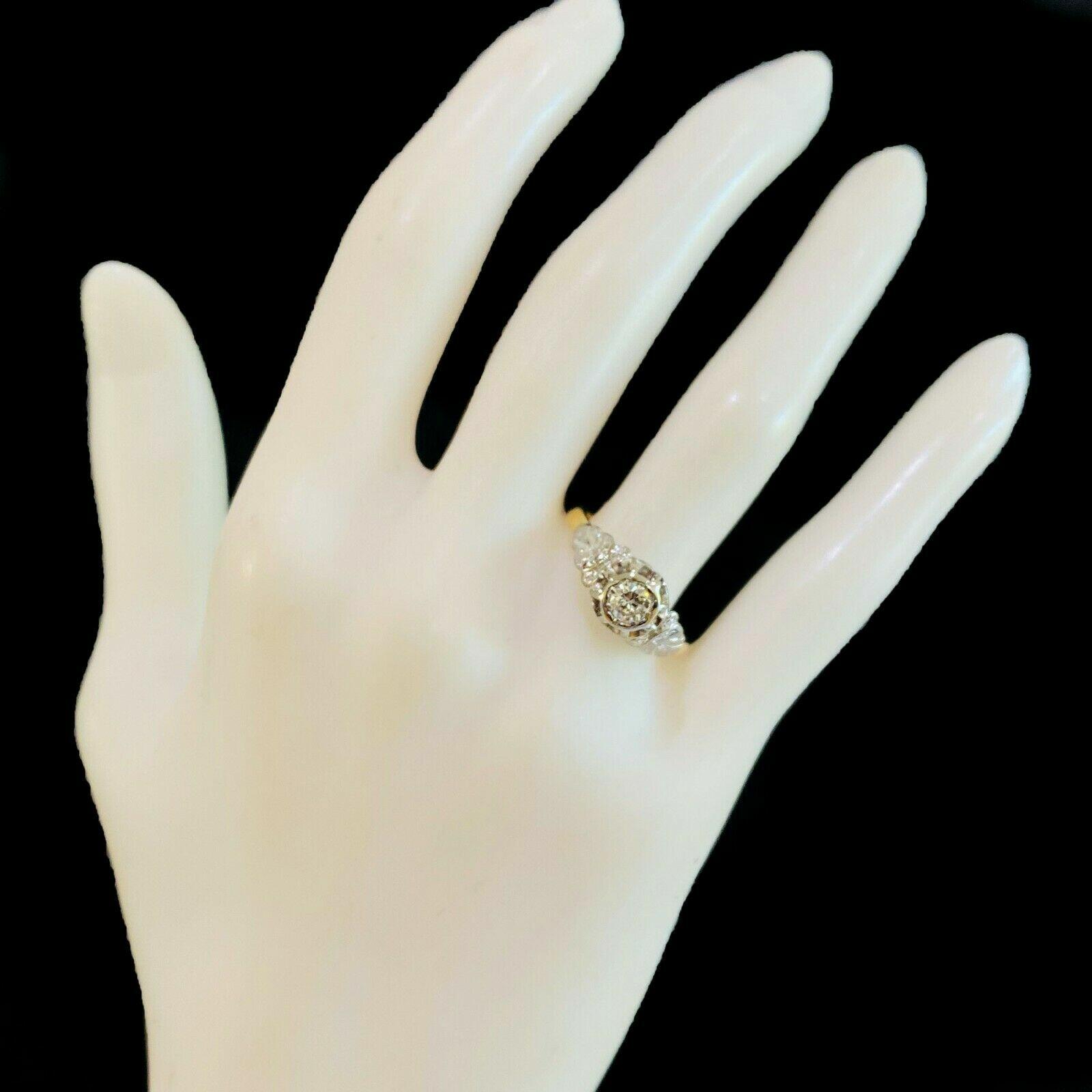 Vintage Art Deco Diamond Engagement Ring, 0.36ct G/H VS1/VS2, 18ct Gold & Platinum
