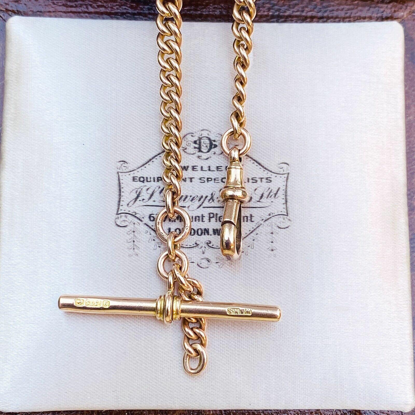 Edwardian 9ct Rose Gold Graduated Curb Link Bracelet, 7.5-8.5", Hallmarked, 18g, Antique, Perfect for Charms, Very Good Condition