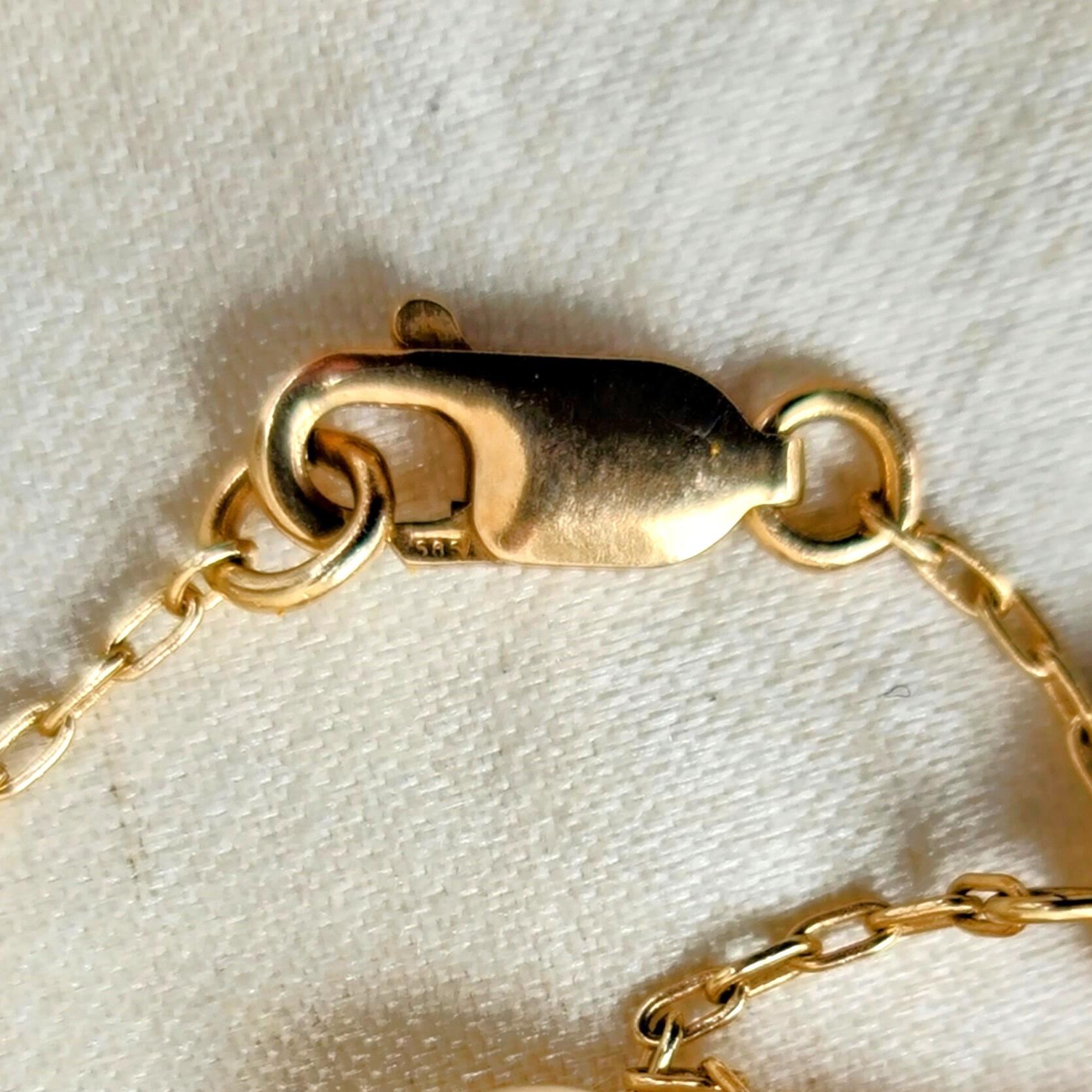 Vintage 1980s Cultured Saltwater Pearl Necklace on 14ct Gold Chain