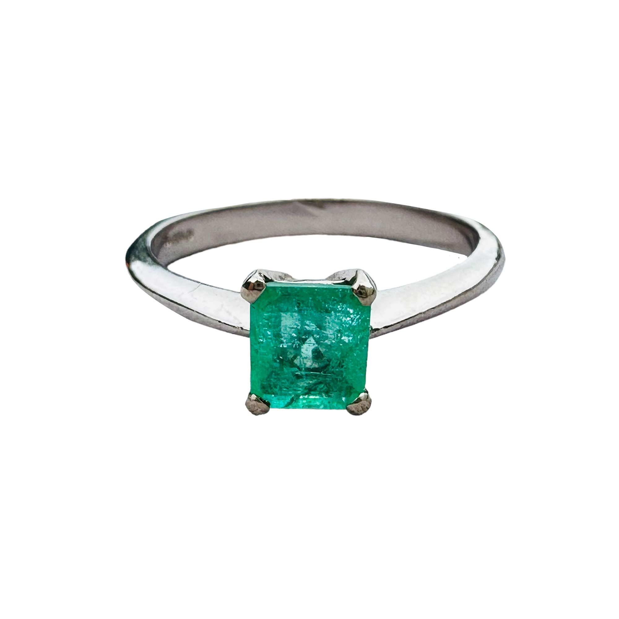 SOLD - Emerald solitaire ring
