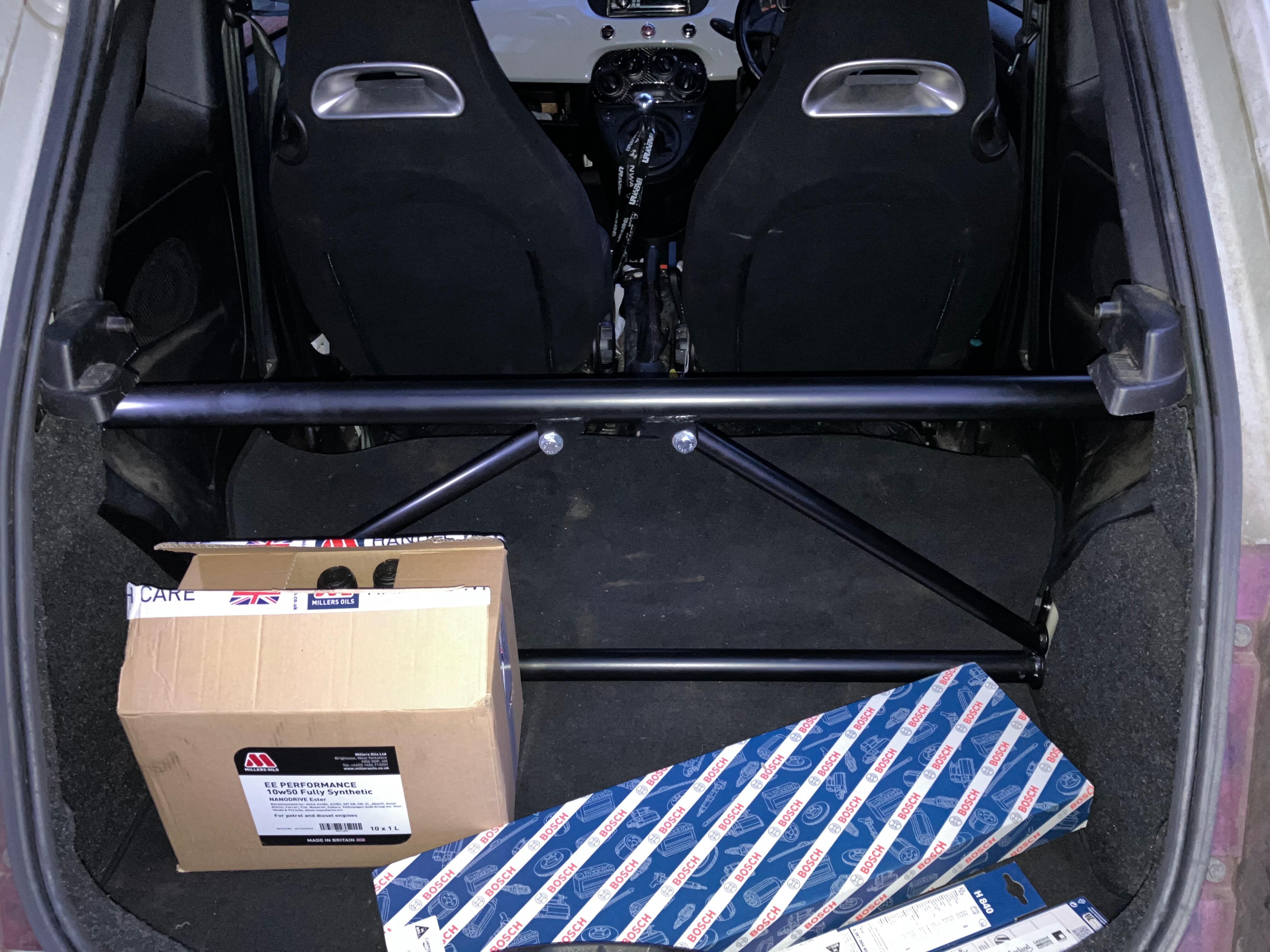 Gravity Performance Rear X Brace suits Abarth 500/595