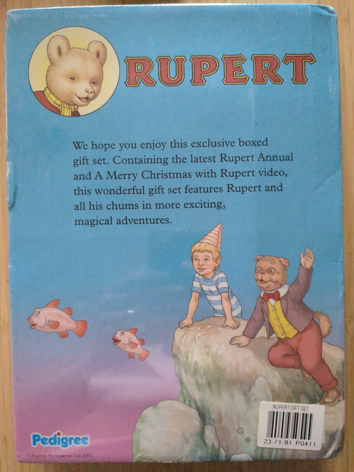 Rupert 2001 Annual Christmas T Set And Vhs 