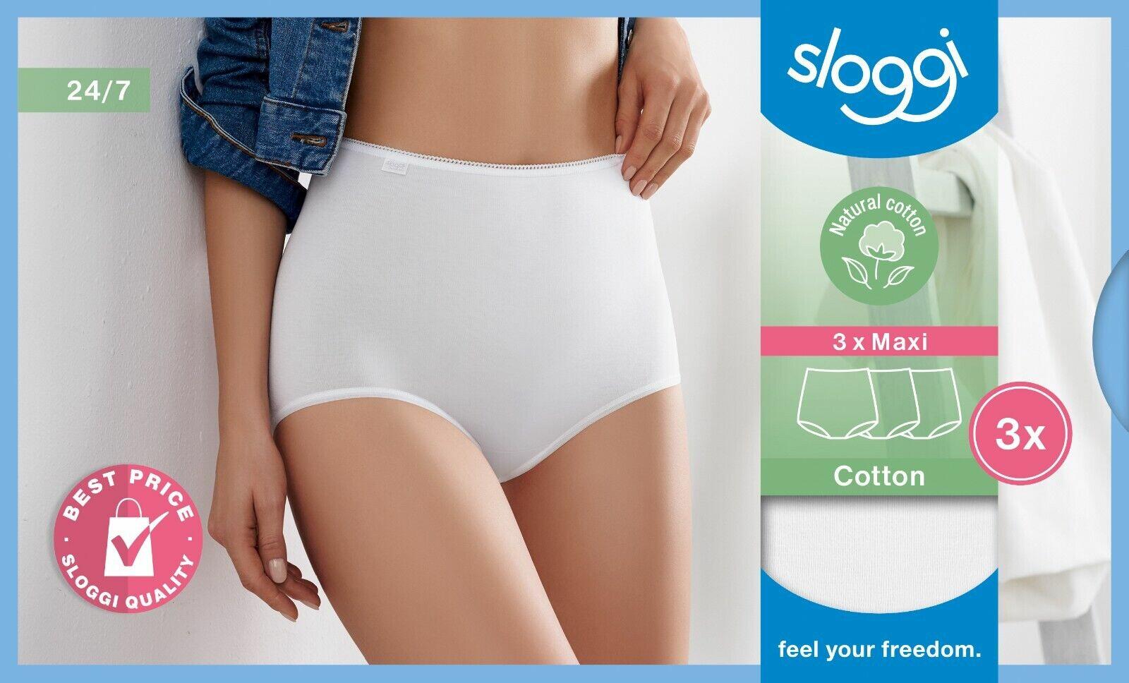 Sloggi 24/7 Cotton Maxi White Brief 3 Pack Packaging