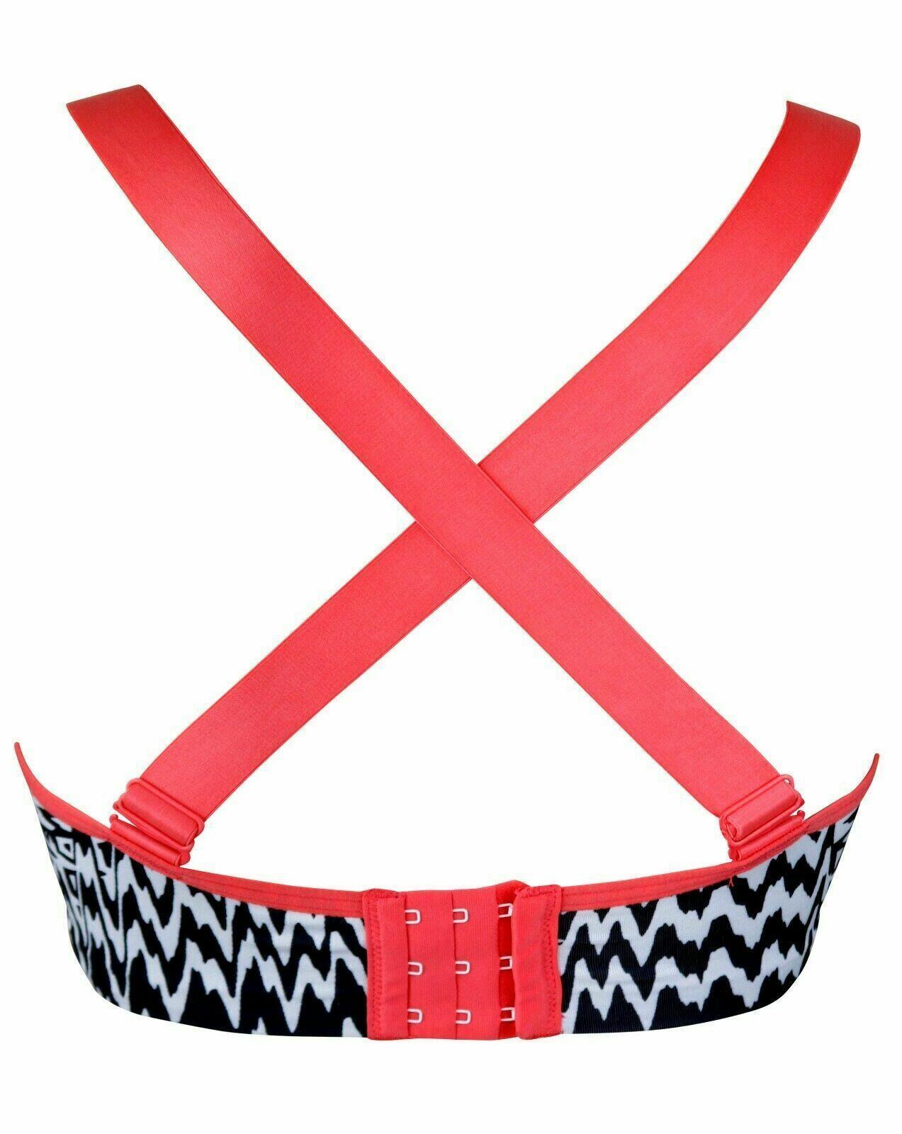 Pour Moi Energy Empower Black/White Bra Cut Out Racer Back