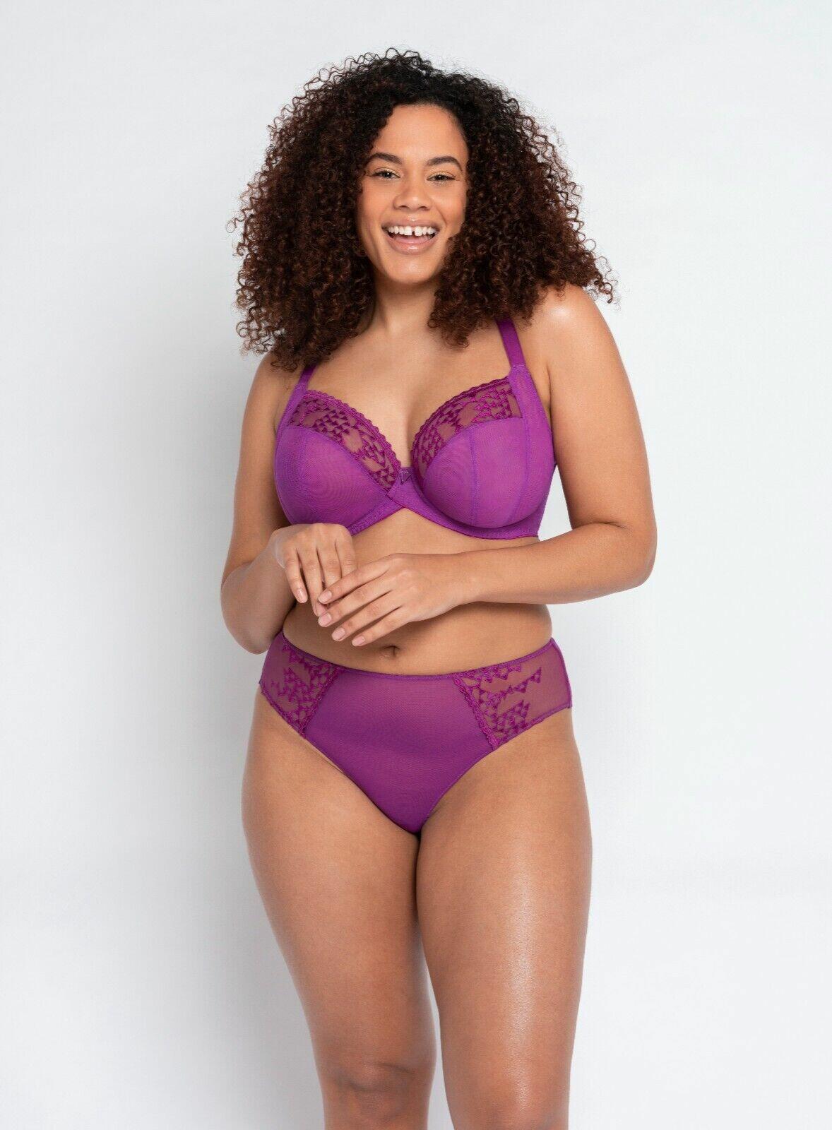 Curvy Kate Centre Stage Violet Plunge Bra On Model