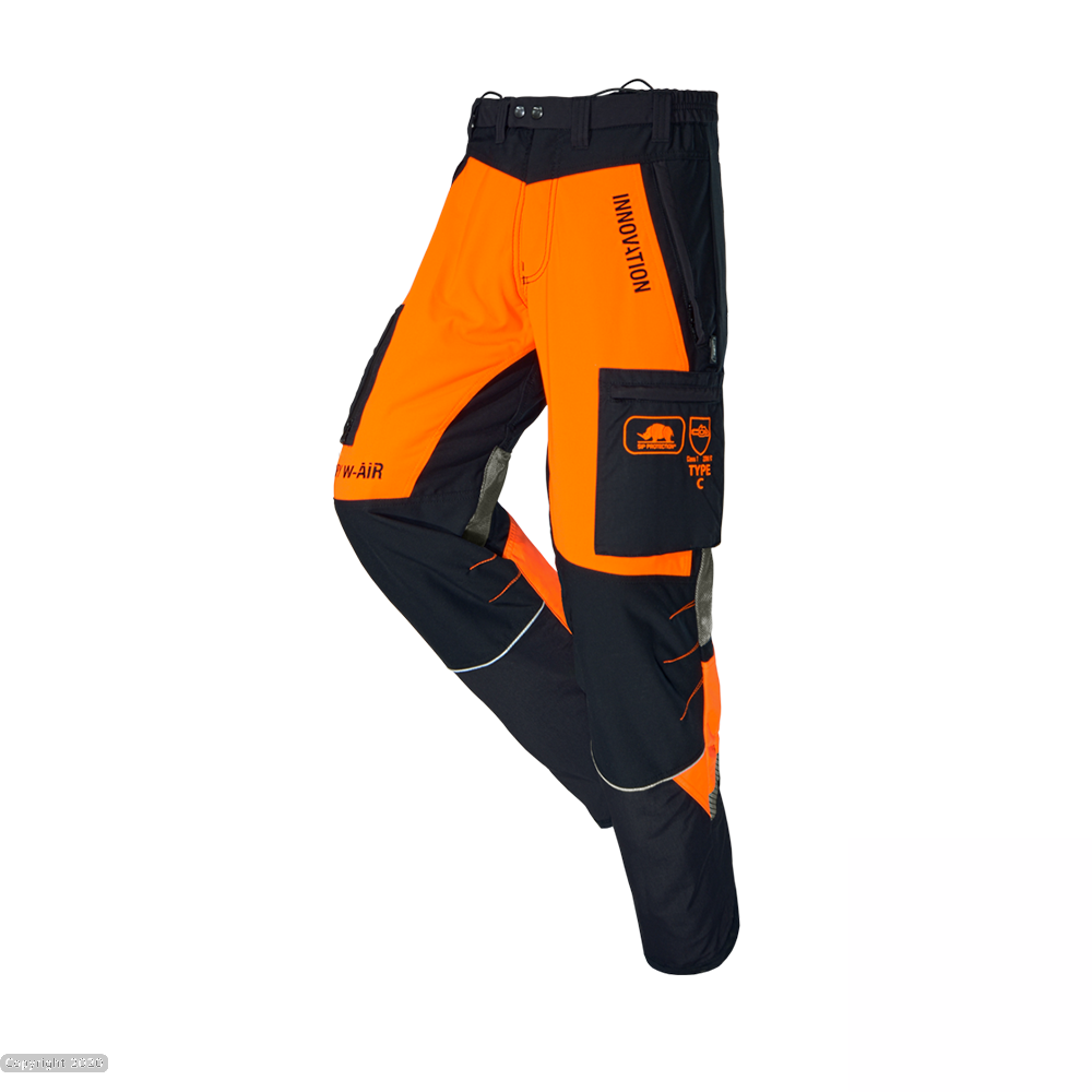 SIP Protection Canopy W-AIR Chainsaw Trousers - Class 1 Type C - Regular fit - Large - Orange/Black