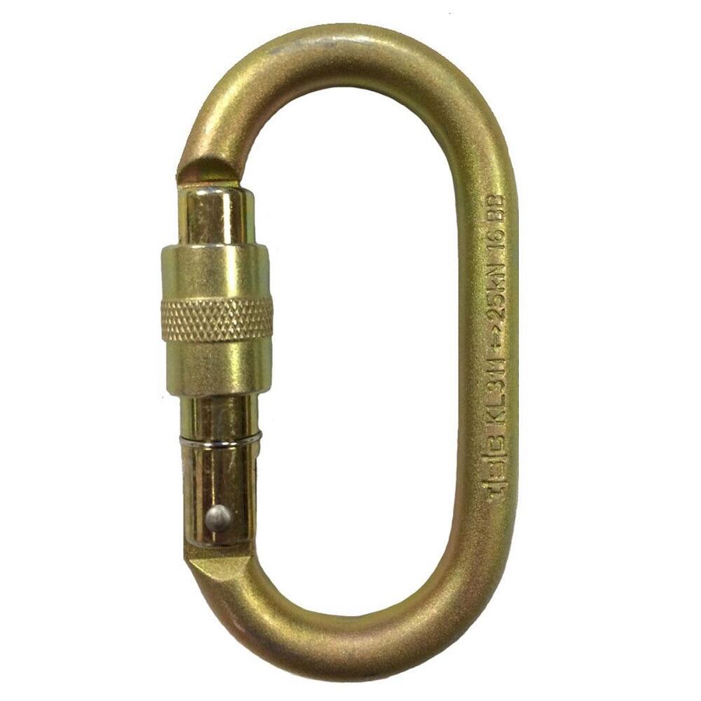 ISC Oval Karabiner - Screwgate - Steel