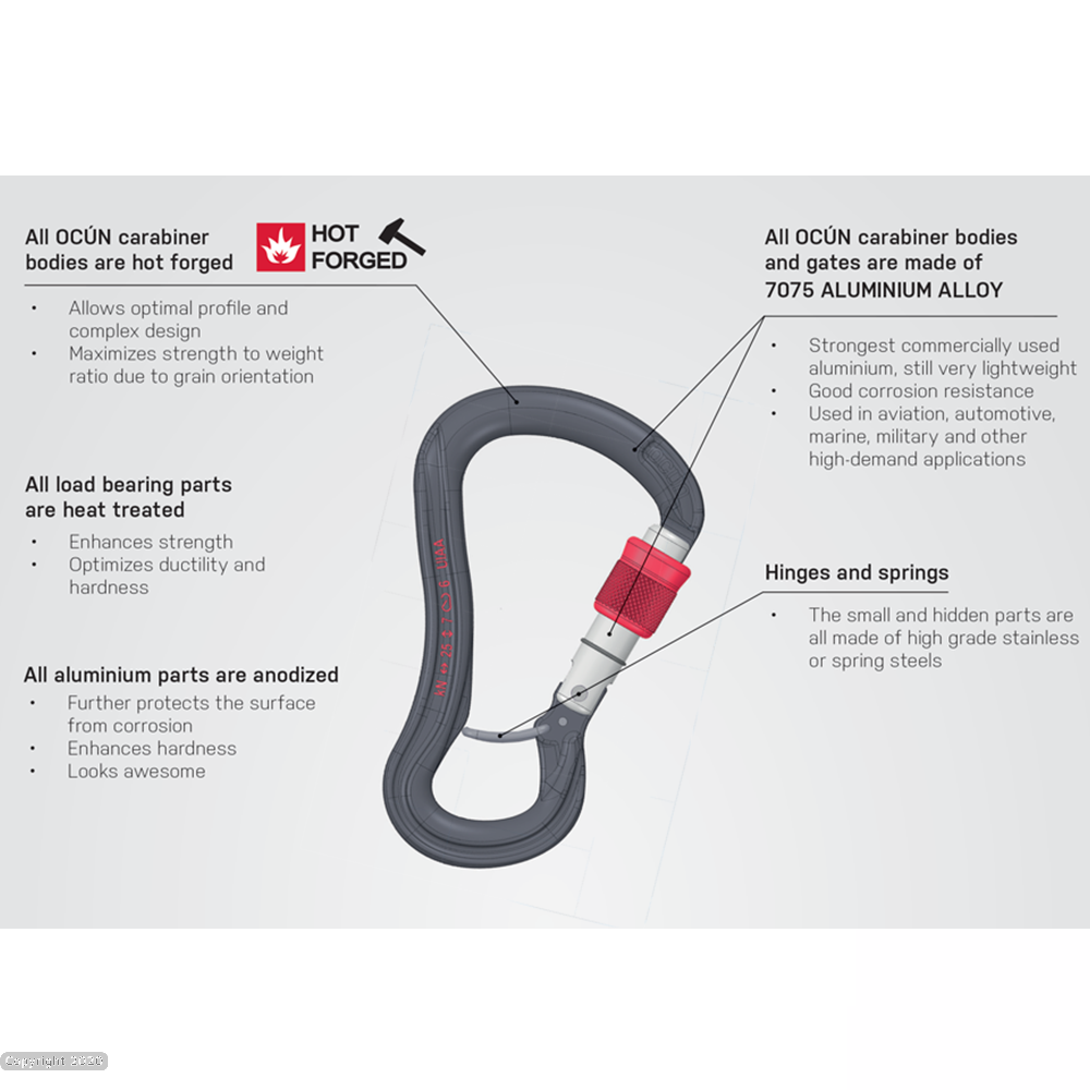 Ocun Condor Karabiner - Scewgate - Aluminium