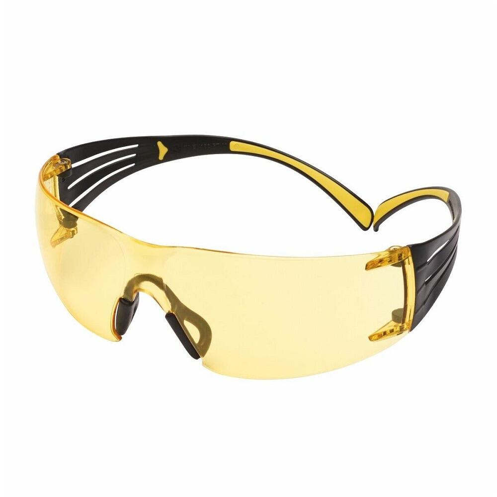 3M SecureFit 400 Safety Glasses, Yellow/Black Frame