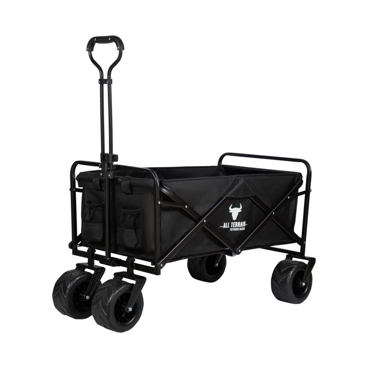 Bull All Terrain Folding Outdoor Wagon Trolley – Black