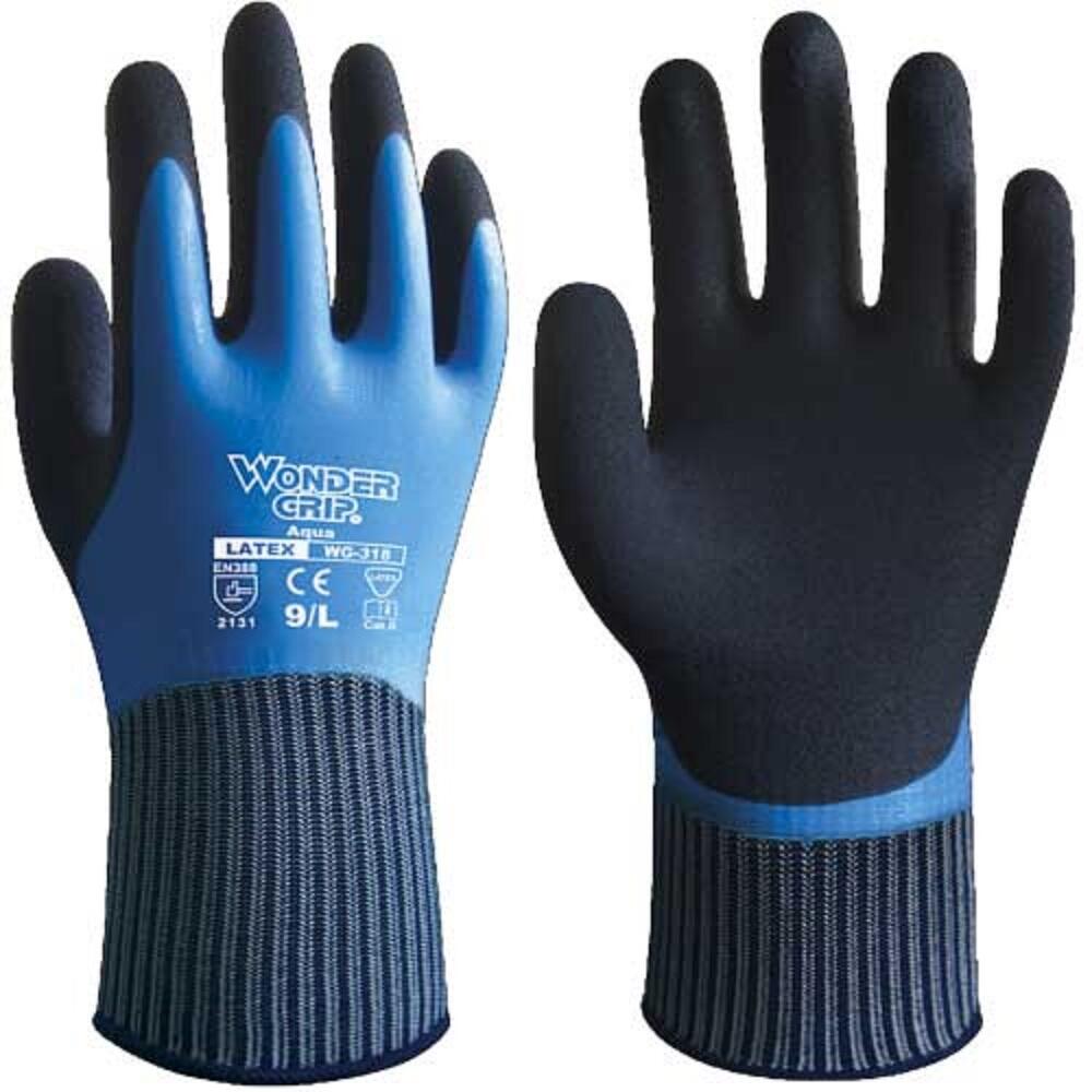 Wonder Grip WG-318 Aqua Gloves - Size 8 - (single)