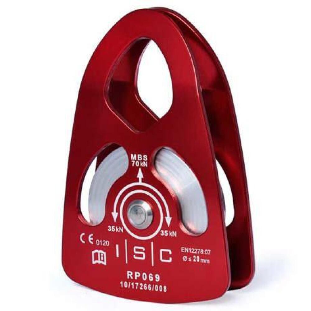ISC 19mm Large Single Prusik Pulley Aluminium Red