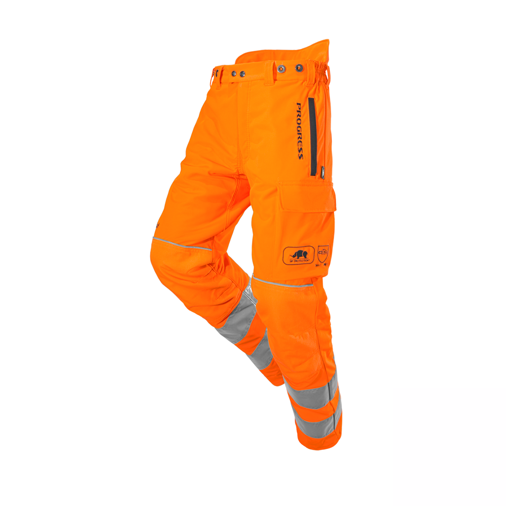 SIP Protection Progress Arborist Rail Hi Viz Orange Chainsaw Trousers Regular Fit (Type "C")
