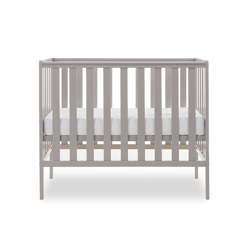OBaby Bantam Space Saver Cot in Grey with Under Bed Drawer