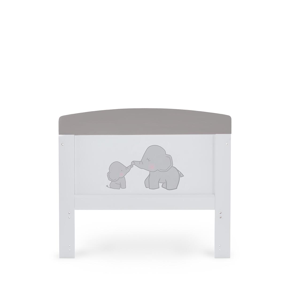 OBaby Grace Inspire Mini & Me Elephants Cot Bed - Grey