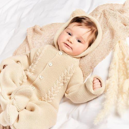 Baby knitted discount pram suit