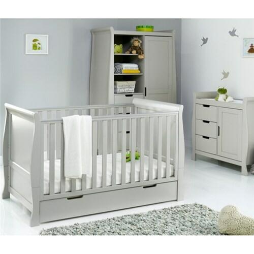 OBaby Stamford 3 Piece Nursery Room Set - Warm Grey