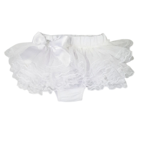 White Lace Frilly Knickers for Baby Girls