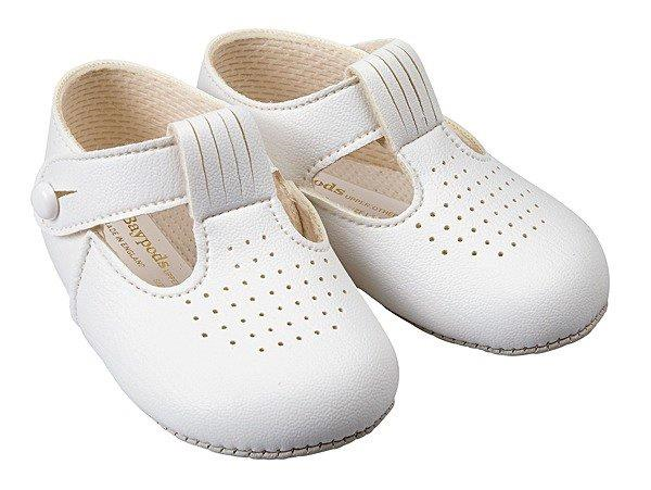 Baypod Baby White T Bar soft soled shoes