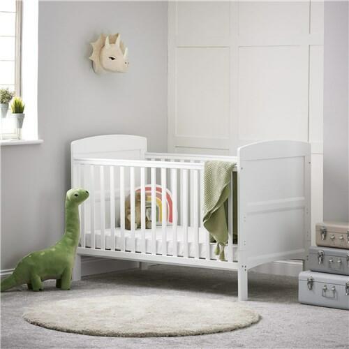 OBaby Grace White Cot Bed 3 Piece Room Set
