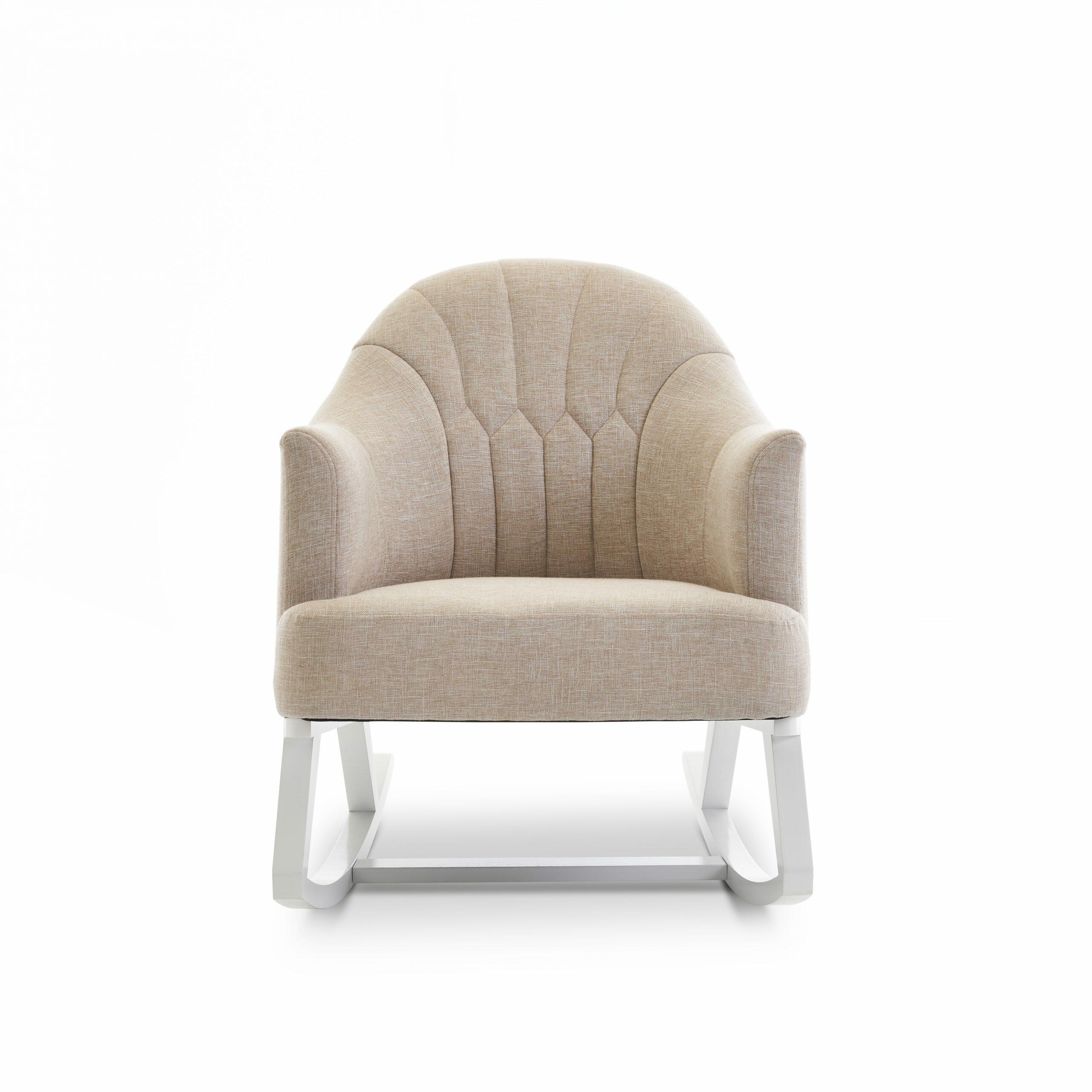 OBaby Round Back Nursery Rocking Chair in Oatmeal