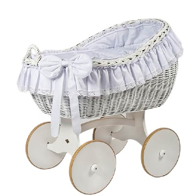 White wicker crib clearance