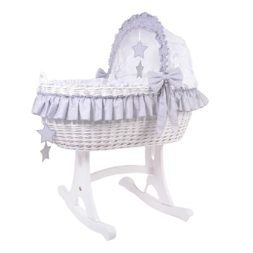 White rocking crib hot sale