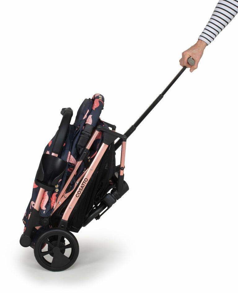 Cosatto Woosh 3 Stroller - Pretty Flamingo folded
