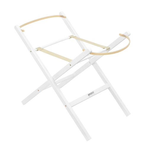 Clair De Lune Folding White Wooden Moses Basket Stand