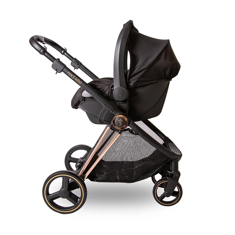 Red Kite Push Me Pace 3 in 1 Travel System Black and Rose Gold Baby Boutique UK