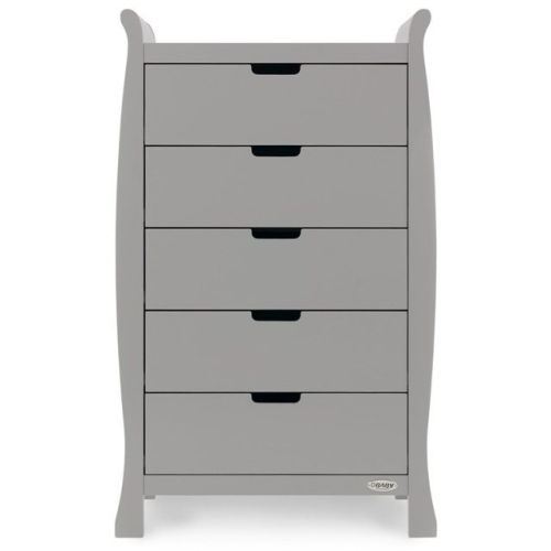 OBaby Stamford Sleigh Tall Chest of Drawers - Warm Grey