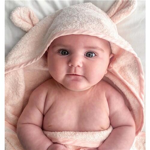 Pink baby bath towel