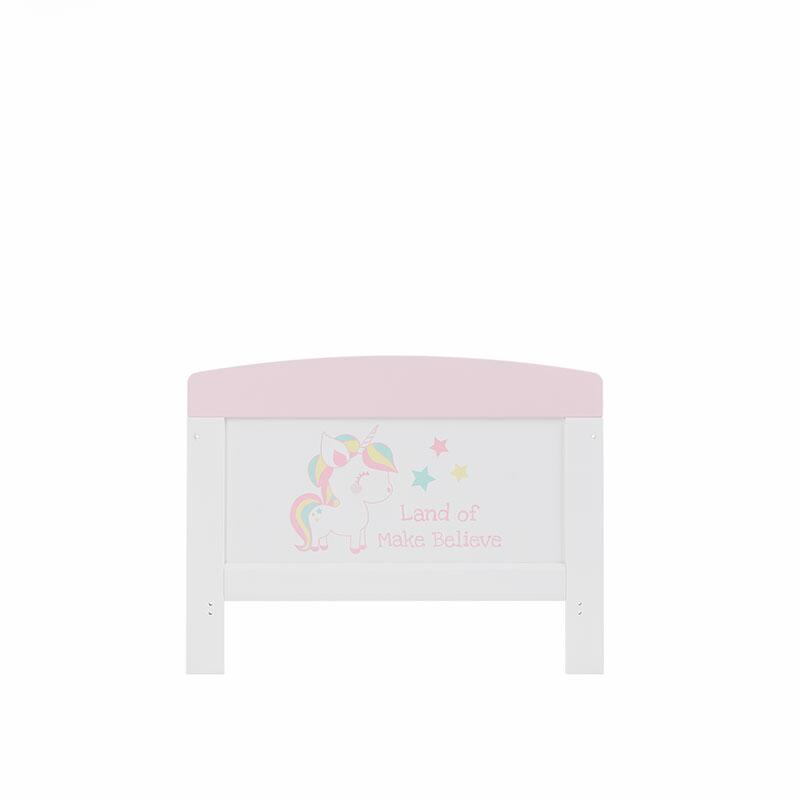 OBaby Grace Unicorn Cot Bed - White & Pink