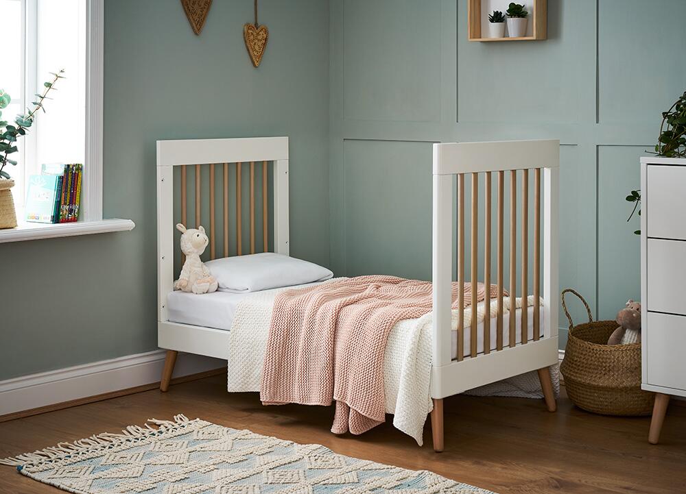 OBaby Scandi Style Mini 2 Piece Nursery Furniture Set Maya - White