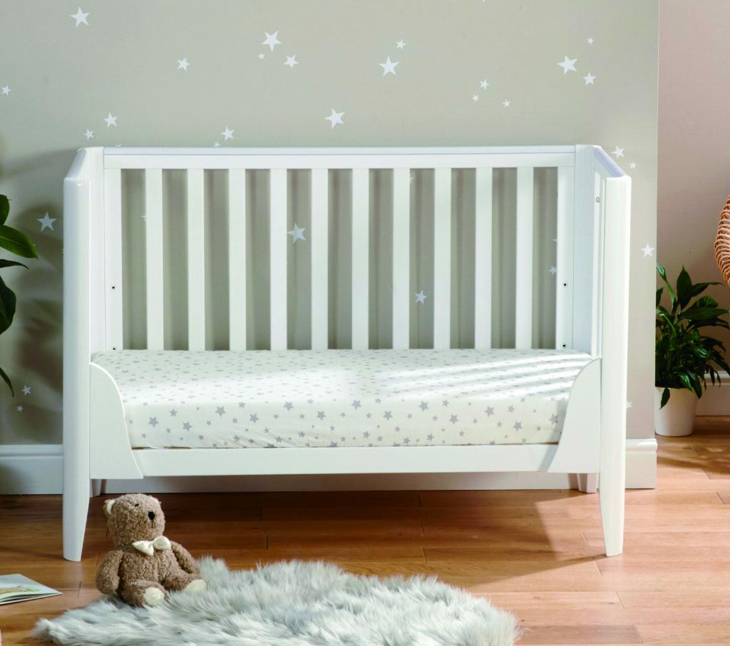 white baby cot
