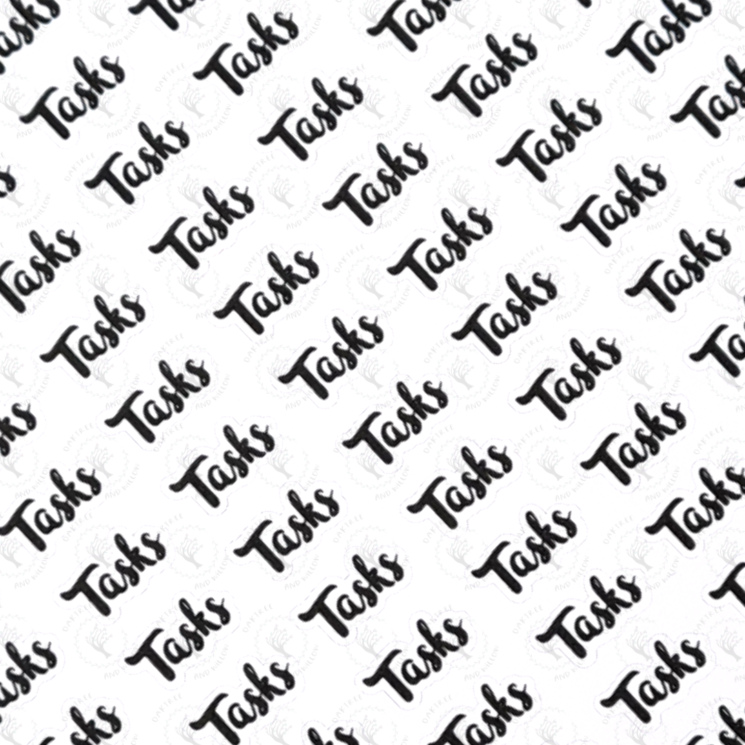 Task Script Sticker Tasks Script Stickers 1 - Font 1