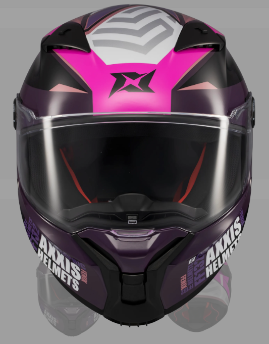 Axxis Motorcycle Helmet Fenix Essence C8 Pink Black Sports Motorbike
