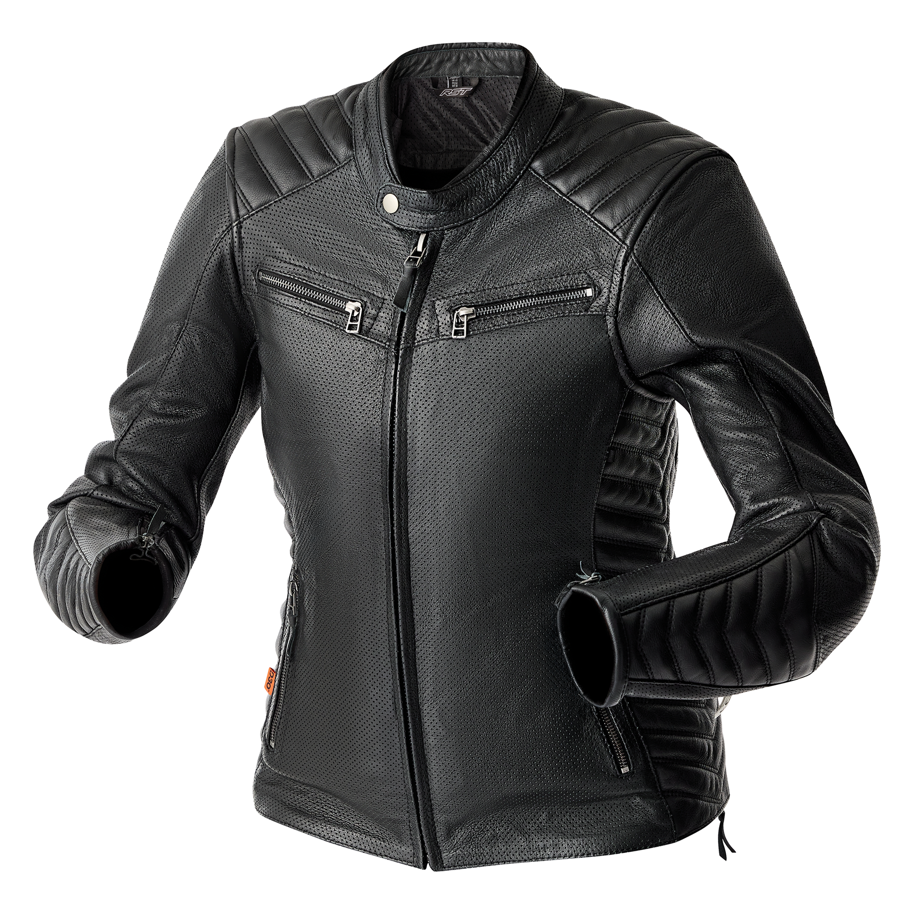 2026 RST Roadster Air D3O Ladies Leather Motorcycle Jacket Retro Black 3644 2026-rst-roadster-air-d3o-ladies-leather-motorcycle-jacket-retro-black-3644