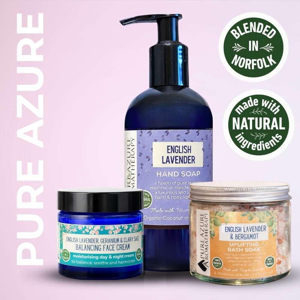 Luxurious aromatherapy blends - Pure Azure Face & Body Range