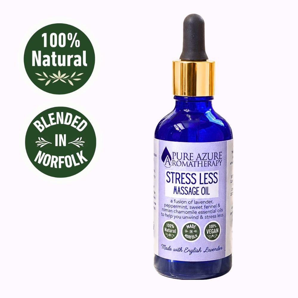 Stress Less massage oil web