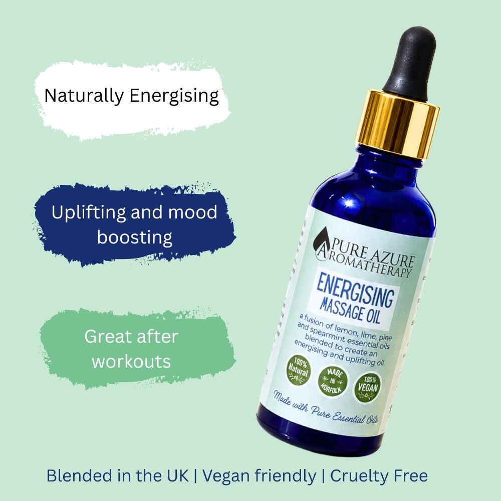 Energising massage oil information
