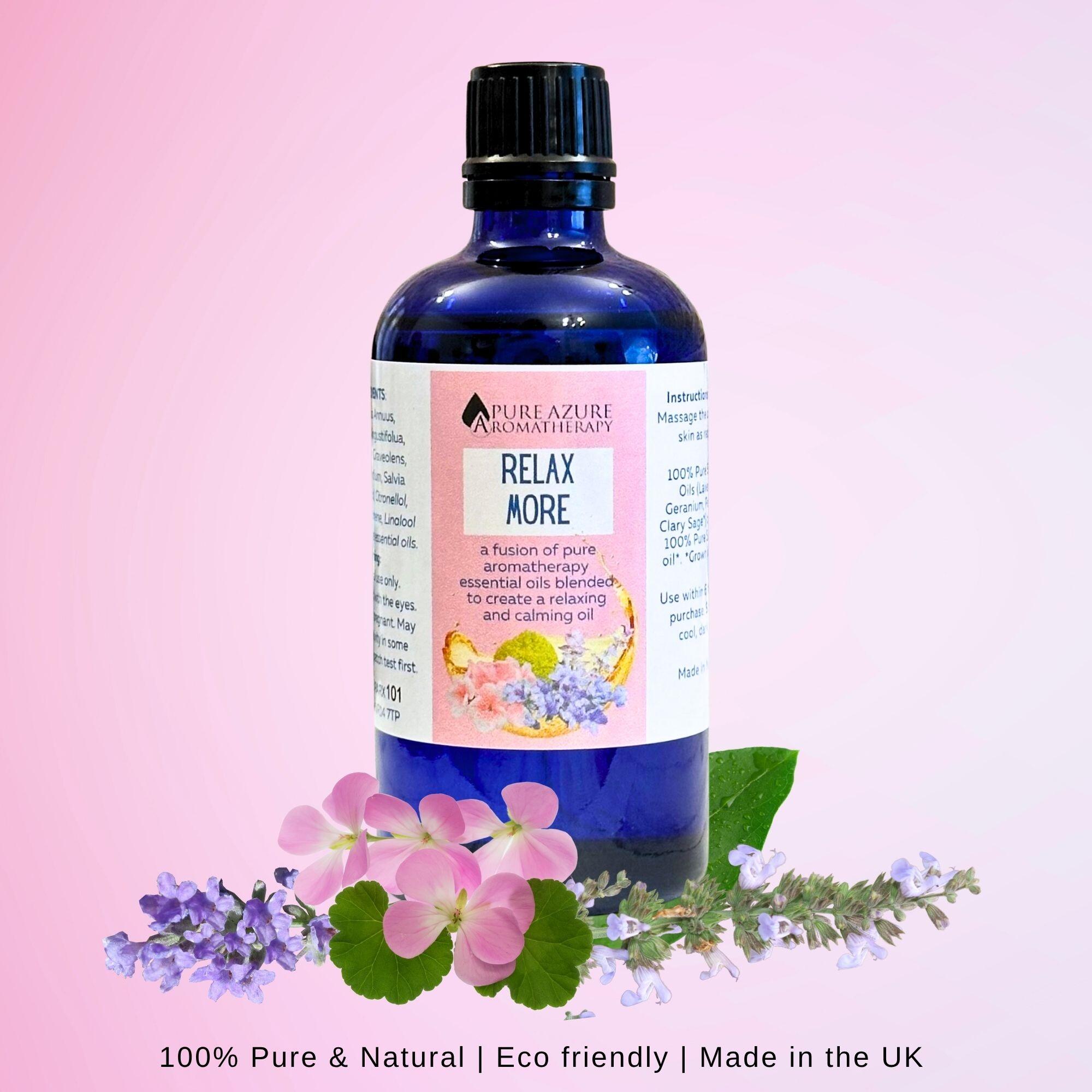 Pure Azure relax more massage oil