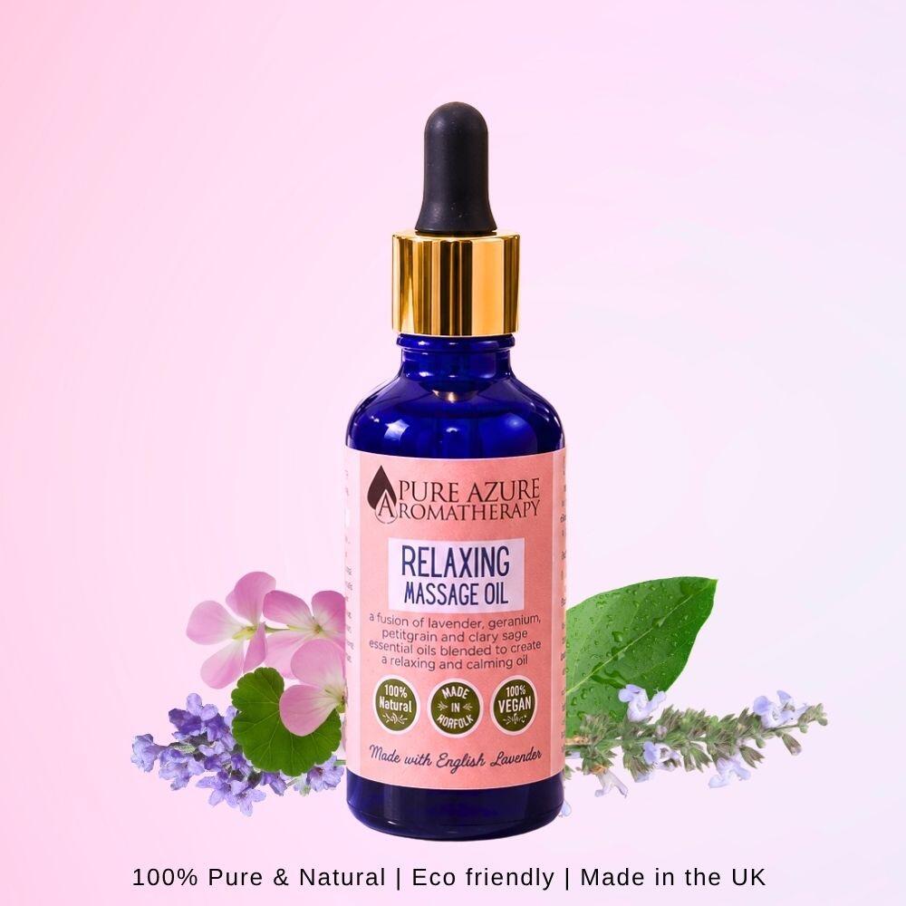 Relaxing massage oil flowers