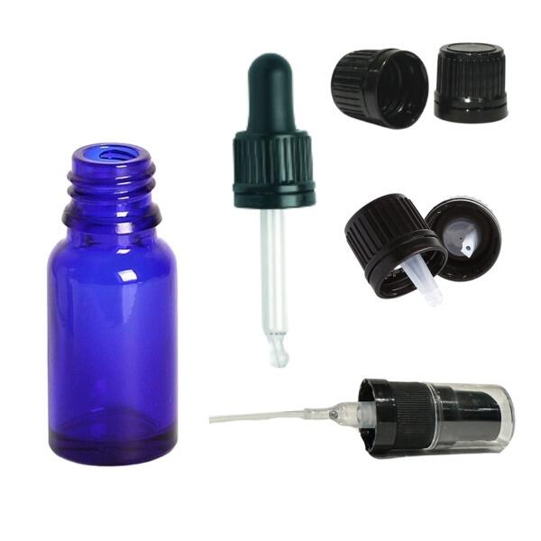 10ml cobalt blue glass bottle with lids