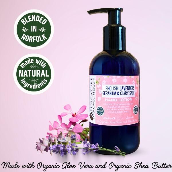 English Lavender, Geranium & Clary Sage Balancing Hand and Body Lotion info