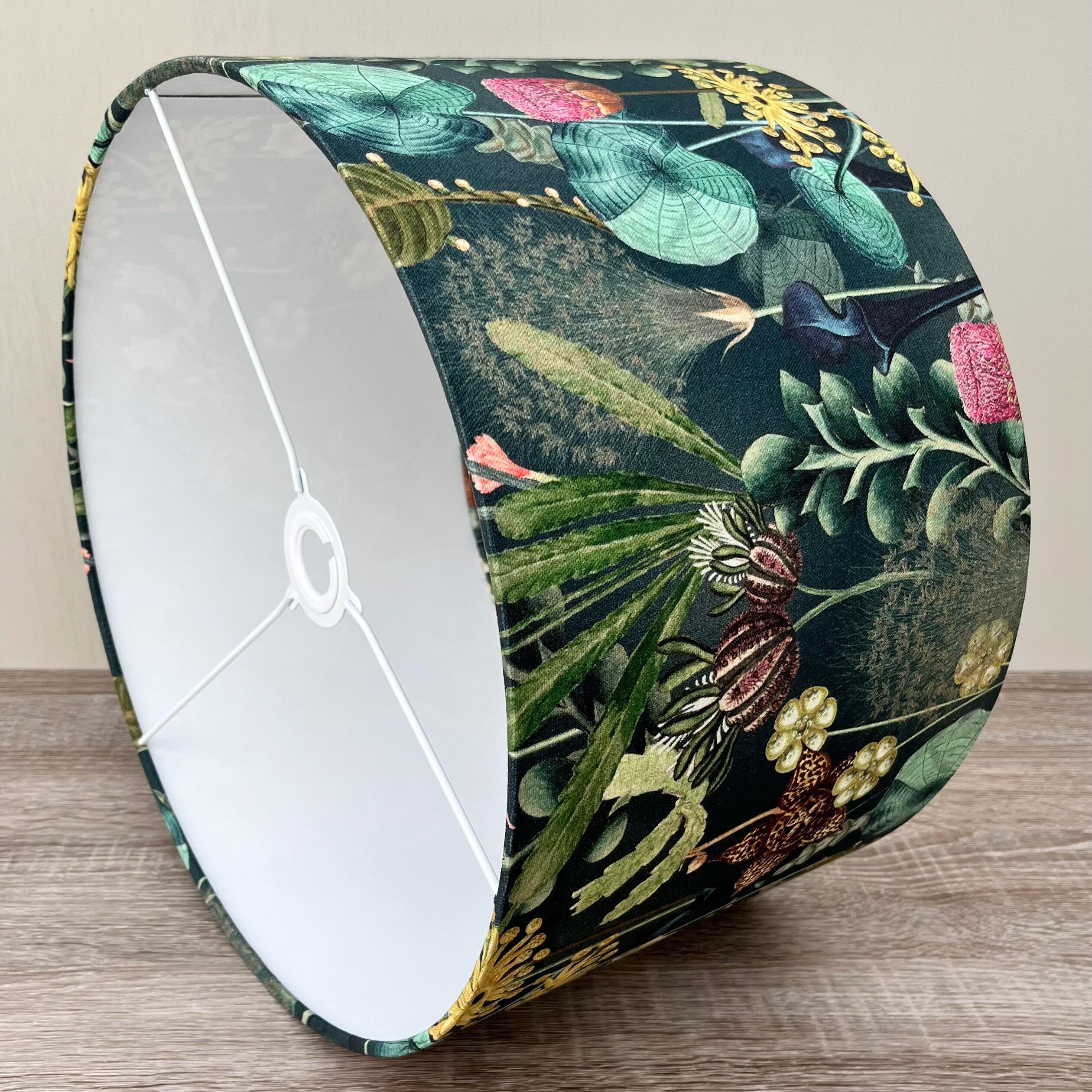 Forest Green | Bold Florals | Lampshade